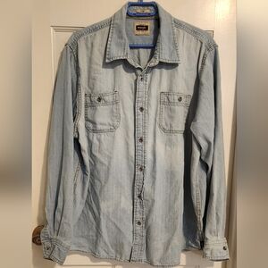 Wrangler Light Blue Denim Shirt , Size XXL